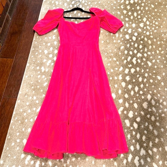 Reformation Pink Corvette Belgium Linen Dress. Size 0 - Picture 2 of 11